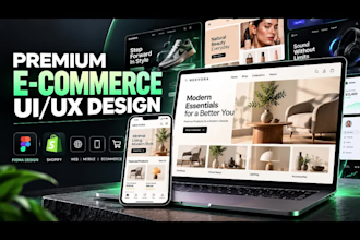 design a premium shopify ecommerce website UI UX in figma