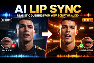 create realistic ai lip sync video for tiktok, reels and youtube