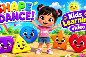 create 3d kids animation, 2d, 3d animation, cartoon animation in cocomelon style