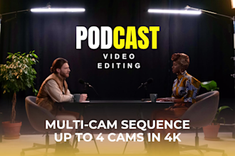 professionally edit video podcast and interviews
