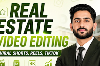 do cinematic real estate reels editing and property videos
