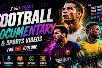 make professional football documentary and sports videos