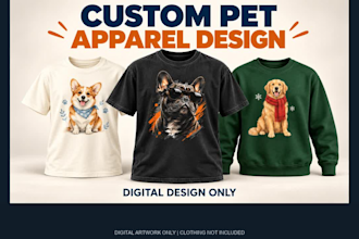 create a custom pet t shirt design from your photo
