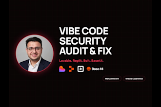 do a security audit code review and fix your vibe coded app