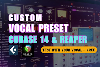 create your vocal mixing preset in cubase or reaper