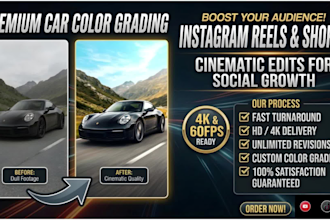 do cinematic car video editing for reels and tiktok