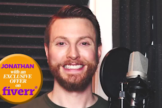 voiceover with a deep bass tone thats epic