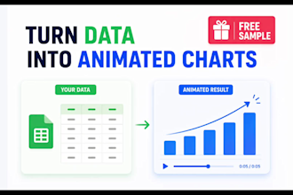 transform your data into animated charts,  infographics