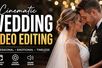 do cinematic wedding video editing