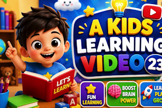 create 2d kids animation videos for nursery rhymes and learning