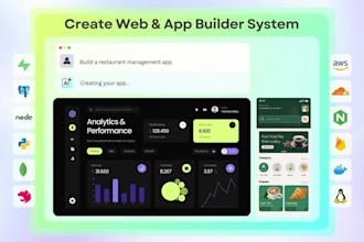 develop web and mobile app builder system as a fullstack engineer