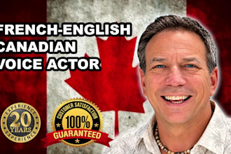create or read a voice over in french canadian or english