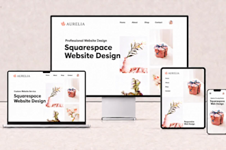 design and develop a modern, responsive, and professional squarespace website