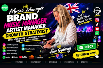 be your brand music manager and artist management strategist