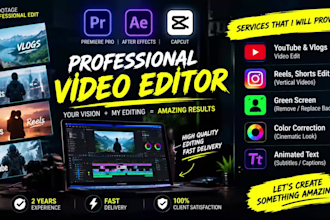 make edit youtube shorts, reels and travelling vlogs