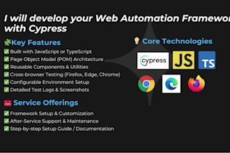 develop web automation framework using cypress