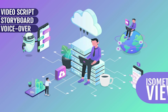 create 2d isometric animation for saas product walkthroughs