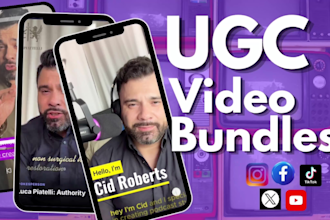 create a ugc video bundle for testing multiple concepts or niches