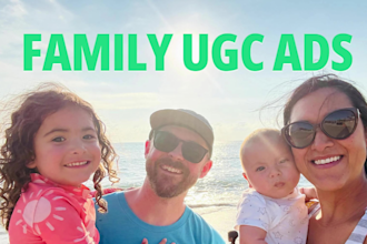create family and kids ugc videos for tiktok, instagram and social ads