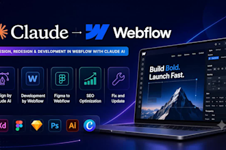 design, redesign, and develop a webflow website using claude ai, webflow
