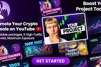 promote your crypto, web3 or presale project on youtube