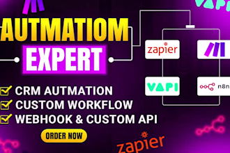 create zapier, make, n8n, and vapi workflow automation