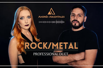 record top notch male and female vocals, rock metal duet