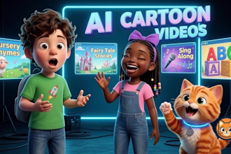 create ai 3d cartoon videos for kids youtube channel and nursery rhymes