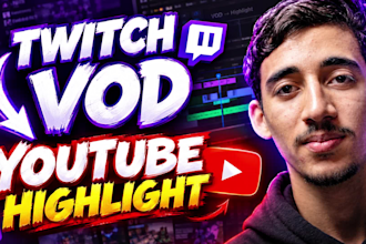 edit twitch or kick stream vod for a funny youtube video