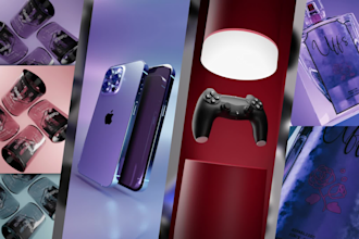 do 3d product modeling, realistic rendering and animation