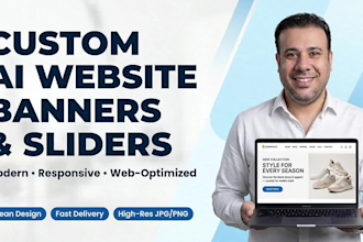 design modern website banners, shopify slider, hero section banner