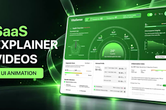 create a saas explainer video with UI animation