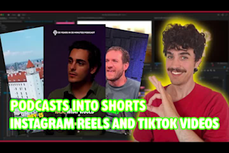 edit podcasts into shorts, instagram reels and tiktok videos