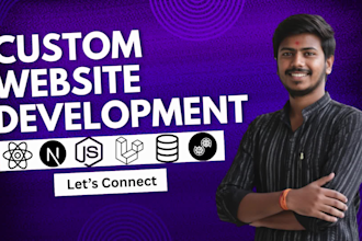be your custom website developer for full stack web development of your business