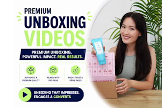 create a professional product unboxing video amazon and ugc