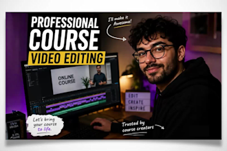 professionally edit online courses and elearning videos