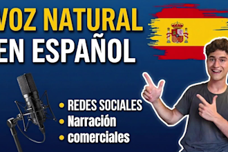 be your spanish voice for social media, ads, and youtube