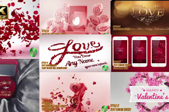 do a free mesmerizing valentine day wishing video for your love