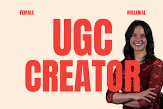be your female ugc creator for tiktok video ads and reels