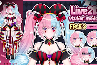 design and rig pro live2d vtuber anime style in high quality