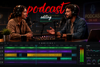 edit podcast video editing with captions cuts graphics