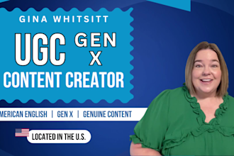 create female gen x ugc videos for brands, products, amazon