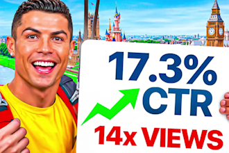 design high CTR youtube thumbnail