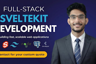 develop a sveltekit website or web app
