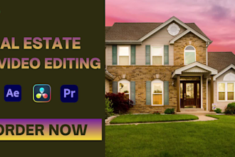 edit luxury real estate walkthrough and  home tour video editing