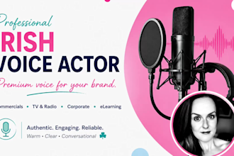 record a professional irish female voiceover