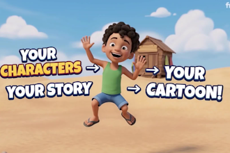 create 3d cartoon videos for youtube with custom characters and kids animation