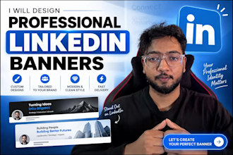 design professional banner, header, cover for your linkedin