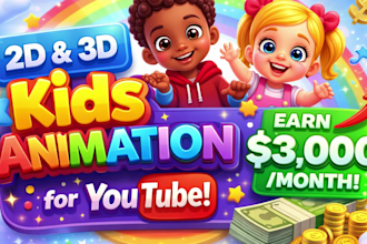 create kids video, animation for kids, 3d kids learning animation video