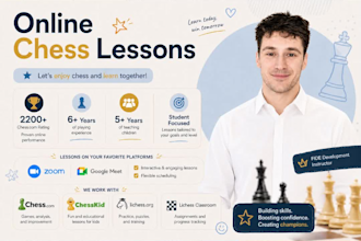 provide tailored chess coaching lessons to you or your child